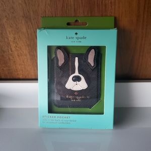 Kate Spade Antoine Dog Appliqué Sticker Pocket Tech Accessory